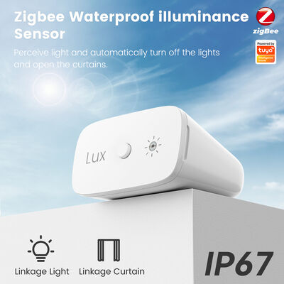 buy Zigbee Tuya 스마트 홈 조명 조도 센서 밝기 감지 감지 센서 DIY 연동 커튼 IP67 방수 방진 온라인 제조