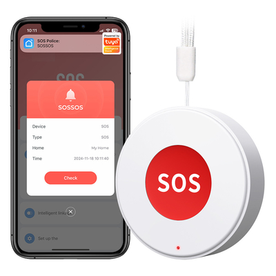 좋은 가격 Tuya WIFI 스마트 SOS 호출 버튼 무선 보호자 페이저 스마트 호출 시스템 간호사 노인 호출 알림 환자 지원 시스템 스마트 라이프 온라인으로
