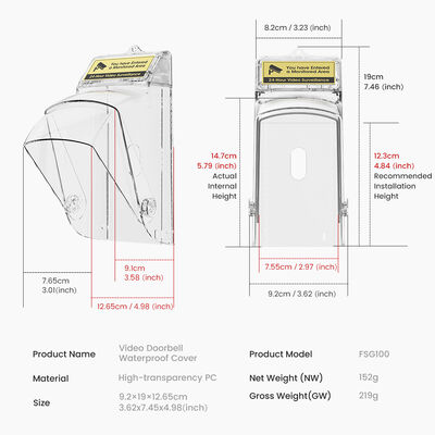 좋은 가격 SMATRUL 비디오 문 벨 비 방수 커버 외관 회전 가능한 디자인 안티 도둑질 상기기 문 액세스 비디오 문 벨과 호환 온라인으로